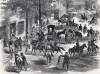 Confederate cavalry foraging raid into New Windsor, Maryland,  July 9, 1864, artist's impression, zoomable image