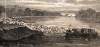 Lee's troops recrossing the Potomac, Williamsport, Maryland, night of July 13-14, 1863, artist's impression, detail