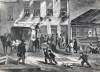 Poor person's funeral, Five Points, New York City, July 1865, artist's impression, detail