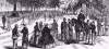 Troops encamped in Washington Square, New York City, August 19, 1863, artist's impression, detail