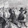 USCT cavalry returning to Vicksburg, Mississippi with prisoners, November 8, 1863, artist's impression, detail