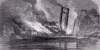 Destruction of the steamboat "Ruth" on the Mississippi, the night of August 3-4, 1863, artist's impression, zoomable image