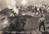 Close fighting after the detonation of a mine under Fort Hill, Vicksburg, June 1863, artist's impression, detail